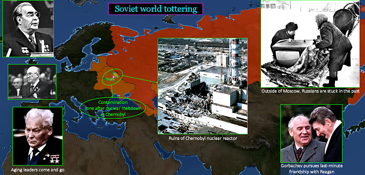 Gorbachev, Glasnost, Chernobyl, 1980s map